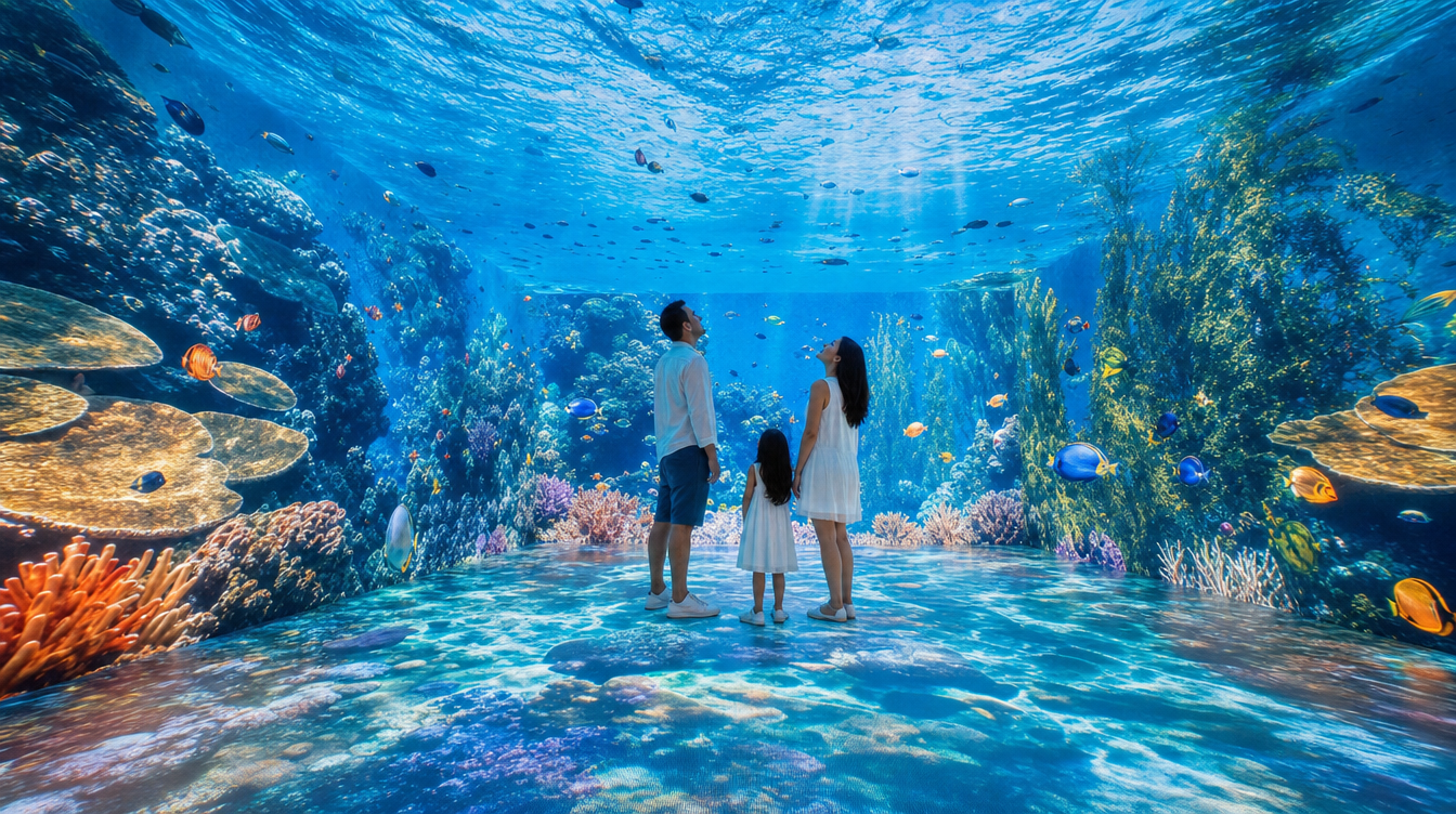 6-face immersive room - underwater experience